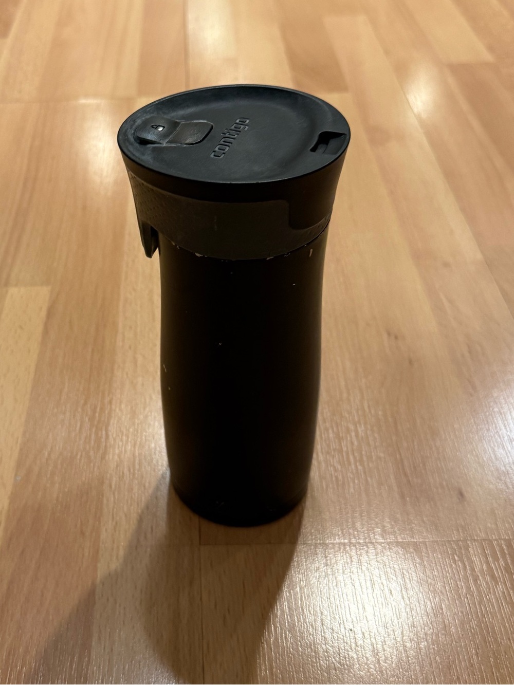 Contigo Matte Black Insulated Travel Tumbler with push Lid NOTE CONDITION